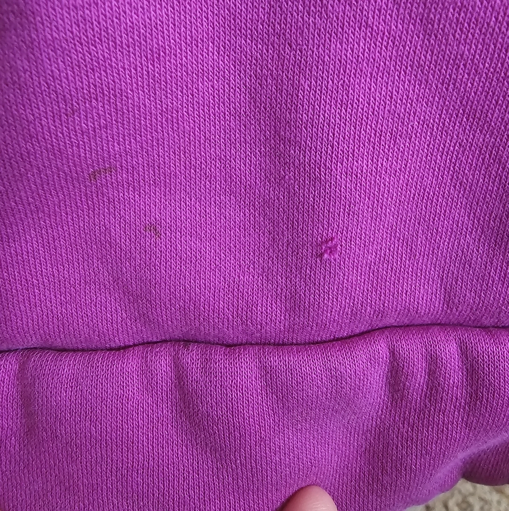 Nike Girls' Bright Purple Hoodie with Silver Glitter Logo Size Small (4/5) - Picture 5 of 5